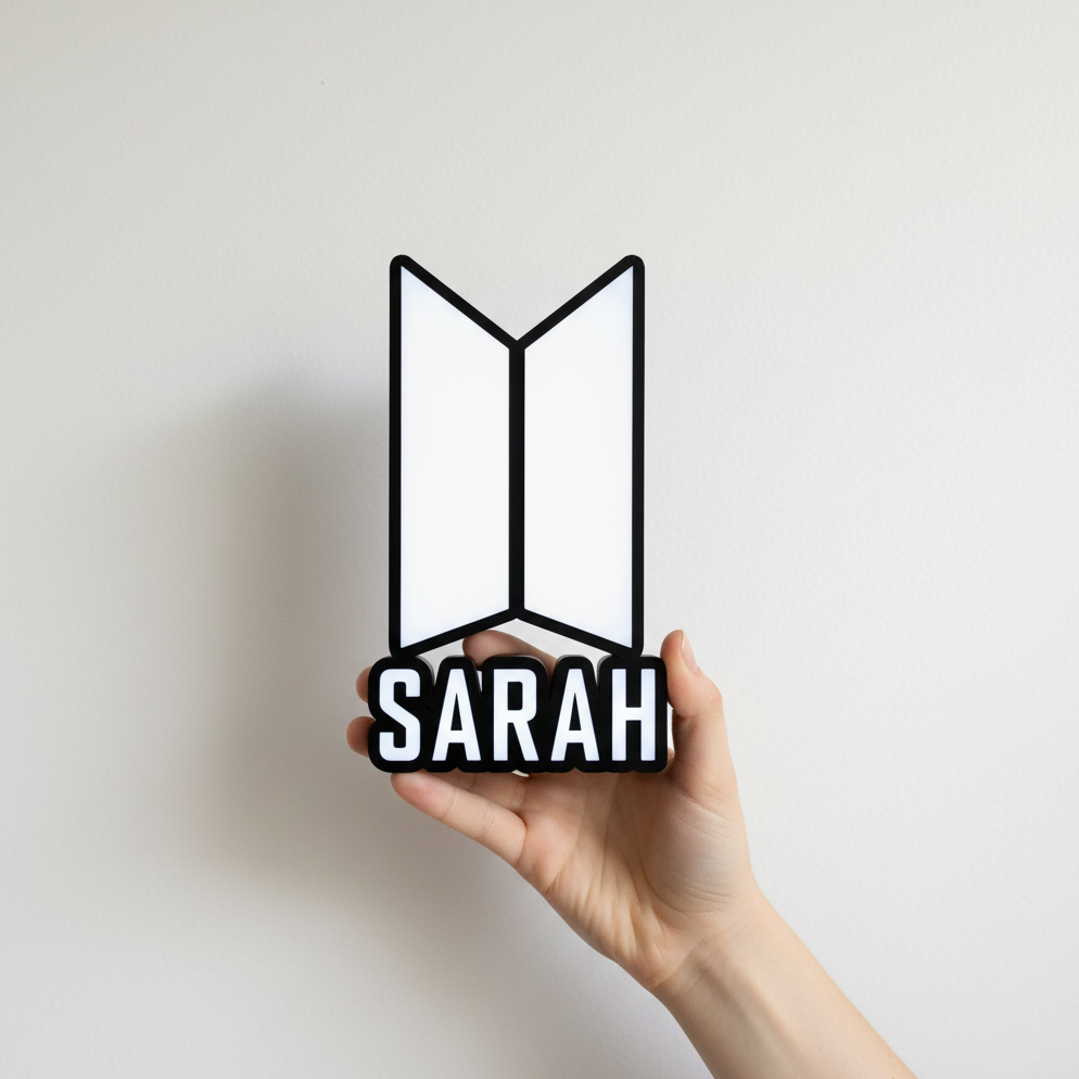 BTS Namensschild (individuell anpassbar)